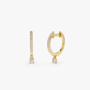 Round Diamond Dangling Earrings GE12-04-103