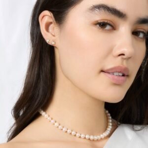 Wholesale 925 Sterling Silver 6-7MM Elegant Natural Freshwater Pearl Gold-Plated Necklace Pearl Jewelry for Women GE25-05-56
